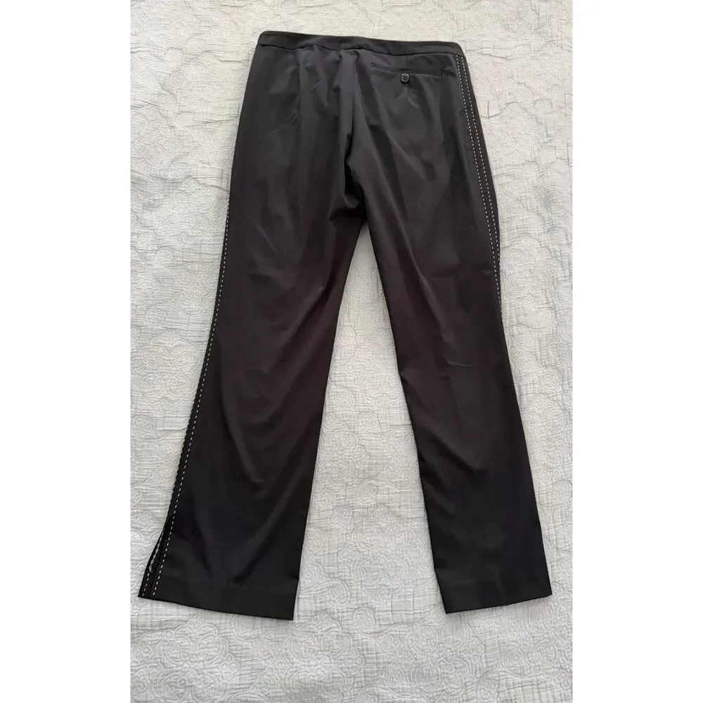 Vintage Y2K Rebecca Taylor Tailored Black Trouser Pants Size 4